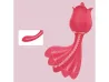 Vibrador de Ponto G e Estimulador com L�ngua Formato de Rosa PRO 2