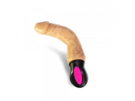 Vibrador vertebrado recarreg�vel em cyberskin com aquecimento (1 ano de garantia) - Intt
