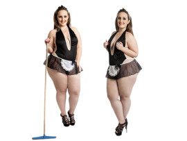 Fantasia Empregada de Luxo Plus Size - F�cil Prazer