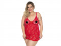 Camisola Renda Fechada plus size (GG) - Pimenta Sexy  