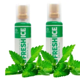 4 Spray Aromatizante Bucal Fresch Ice Menta e Black Atin-inflamat�rio da Gengiva e Antic�ptico