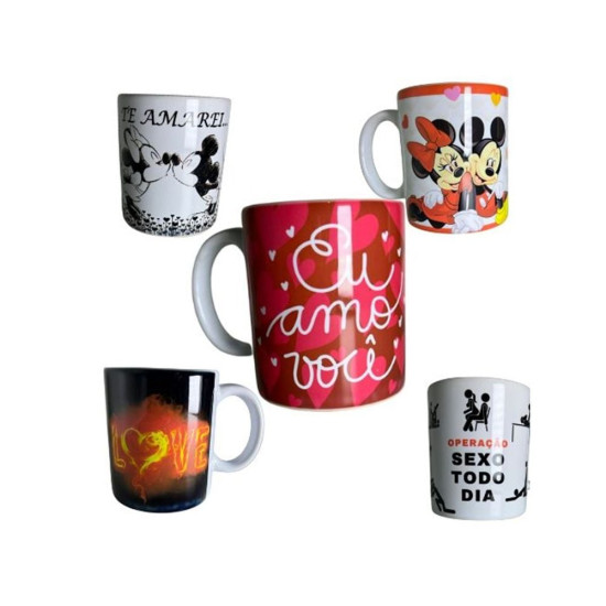 Caneca Romntica De Porcelana 325Ml