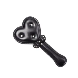 Palmat�ria De Cora��o E La�o Preto - Couro De Luxo