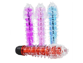 Vibrador Transl�cido com Capa Texturizada - VibraToy