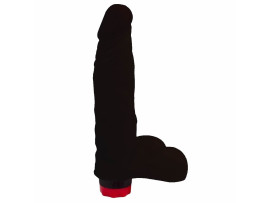 Pr�tese 18 x 4 cm com escroto e vibrador interno - Soulsex