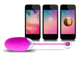 C�psula vibrat�ria sem fio recarreg�vel com controle via APP Abner -Pretty Love - Importado