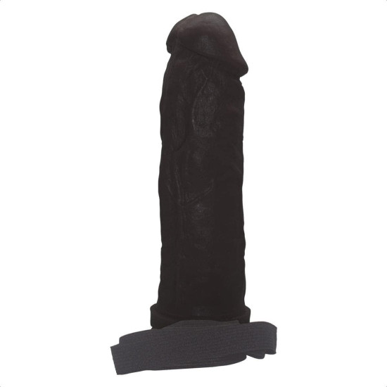 Capa Peniana Rgida Em Vinil Com Elstico Pnis 19cm x 4,5cm Preta Eros