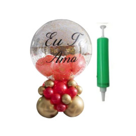 Bal�o Bubble Personalizado Completo + Bomba Manual De Encher Bal�o