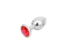 Plug de Metal com Joia Tamanho M�dio (8,5 cm) - VM