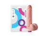 Pr�tese 20 x 3,5 cm com escroto e vibrador interno - Soulsex