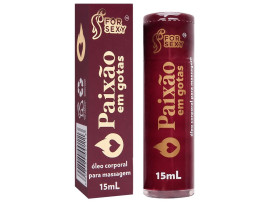 leo de Massagem Corporal Hot Paixo Em Gotas 15ml - For Sexy
