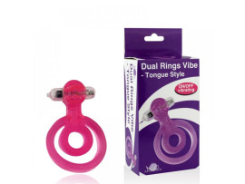 Anel peniano vibrat�rio com al�a para escroto - Importado