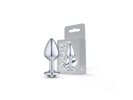 Plug Prata M com Pedra Cristal Lite 8 x 3,37cm - Sexy Fantasy