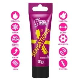 Gel Excitante 10 Sensa��es X Sensations 18g - For Sexy