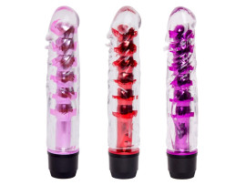 Vibrador � Prova de �gua Transl�cido e Transparente em Formato de P�nis