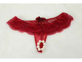 Calcinha tailandesa (com p�rolas) de tecido - Le Rouge
