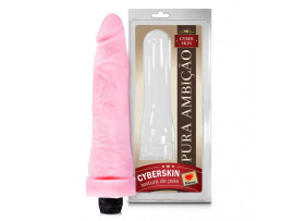 Pr�tese com vibrador interno em Cyber Skin 19x4,5cm - Sexy Fantasy