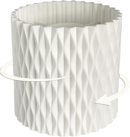 Lebenrich Porta-lpis giratrio para mesa, 5 compartimentos, organizador de caneta branco exclusivo, suprimentos de mesa e acessrios para mulheres e meninas, porta-lpis para escritrio, casa e material de arte