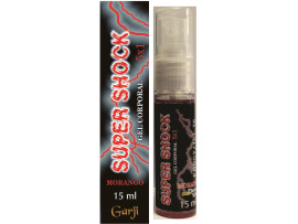 Vibrador L�quido Super Shock 5 em 1 - Spray 15ml - Morango - Garji