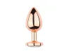 Plug Anal de A�o Rose Tamanho Pequeno (7,0 cm)