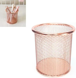 Porta Caneta Aramado Redondo Rose Gold 10cm