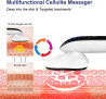 CENXIGO Massageador de celulite com 4 cabeas Pro Max, sem fio para braos, pernas e costas.