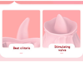 Vibrador em Formato de Flor com Lingua Estimuladora Recarreg�vel - VibraToy