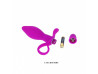 Plug Anal com Estimulador Lateral em Silicone Taylor - 10 Vibraes - Pretty Love