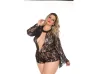 Macaquinho princesa plus size (GG) - Pimenta Sexy