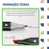 Conjunto de Canetas Marcador Permanente Ponta Dupla 60 Cores -YODHE