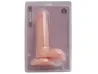 Pr�tese 18 x 4 cm com escroto e ventosa - Soulsex