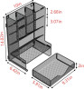 Organizador de canetas para mesa, organizador de mesa multifuncional, suporte de parede com gaveta para escola, escritrio, casa, materiais de arte, preto