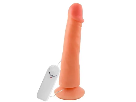Pr�tese 20 x 4,5 com ventosa e vibrador externo - Soulsex