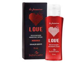 leo de Massagem Beijvel Love Morango 30ml - Sofisticatto