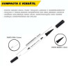 Caneta Brush Pen Kit 24 Cores 2 em 1, Pontas Pincel e Fina, Canetinha Dupla para Lettering, Escolar, Colorir, Desenho
