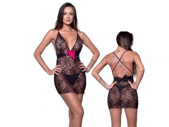 Camisola Sensual De Renda Lola - Fcil Prazer