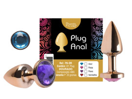 Plug Anal em ABS Dourado - Divers�o ao cubo