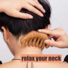 Pente de massagem Pente Loc Pente de madeira para couro cabeludo, massageador de cabea de madeira, pente Gua Sha para mulheres, pente de sndalo para homens