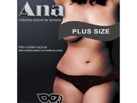 Calcinha Comest�vel Plus Size (GG) - 50 Tons de Cinza (Sabor A�a�) - Caminhos do amor