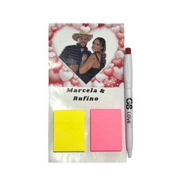 Im� De Geladeira Personalizado Com 2 Blocos De Anota��es (Total 200 Folhas) + Caneta