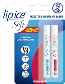Pack Soft Baunilha com Cereja Refrescante, Lip Ice