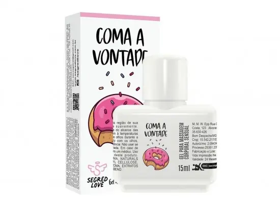 Gel Dessensibilizante Anal Com Tatuagem Coma a Vontade 15ml - Secret Love