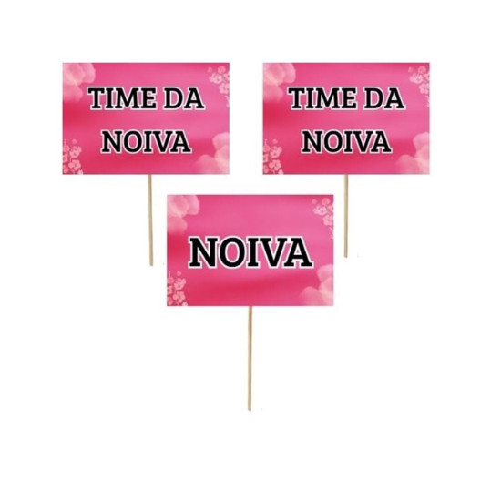 8 Placas Noiva, Time Da Noiva Para Despedida De Solteira 10X15Cm
