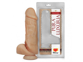 Pr�tese 18 x 5 cm com Escroto e Ventosa - Sexy Fantasy