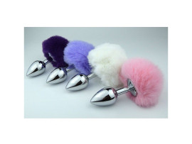 Plug de metal com pompom - Tamanho pequeno