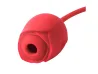 Vibrador de Ponto G e Clit�ris com Pulsa��o e Dedilhar / Vem c� - Formato de Rosa - Flowery PRO