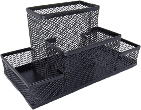 Porta Laps, Caneta, Clips, Lembrete, Aramado, Preto