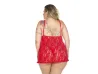 Camisola Renda Fechada plus size (GG) - Pimenta Sexy