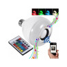 Lmpada De Led Bluetooth Musical Com Controle Rgb 12W