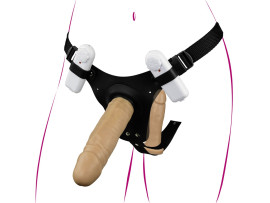 Cinta com duas pr�teses de 17 e 14 cm (ambas com vibrador) - La Pimienta